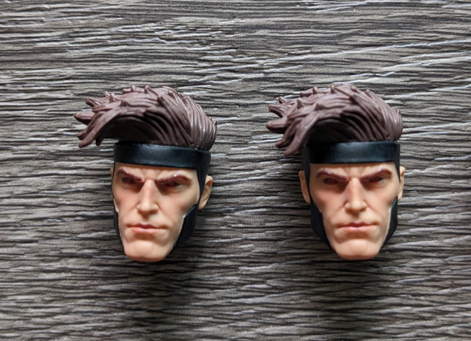 2x Marvel Legends GAMBIT HEAD 1:12 Figure Custom Fodder (60th X-MEN 3 Pack 2023) - Image 1 of 1