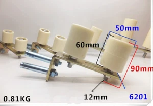 6L-3 60mm x 50mm Sliding Gate Upper Guide Nylon Roller w/ Electroplated Bracket - Picture 1 of 1