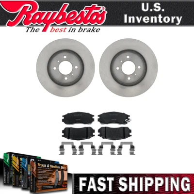 Rotores de freno delanteros y pastillas de freno de cerámica para Mitsubishi Mirage 1999-2002 Foto 1 de 4