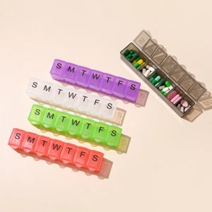 Plastic Weekly Pill Box Daily Organiser Medicine Tablet Storage Dispenser Week - - Picture 1 of 33