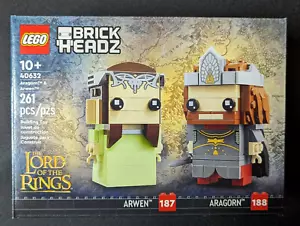 LEGO LORD OF THE RINGS BRICKHEADZ: Aragorn & Arwen 40632 - NEW AND SEALED - Picture 1 of 6