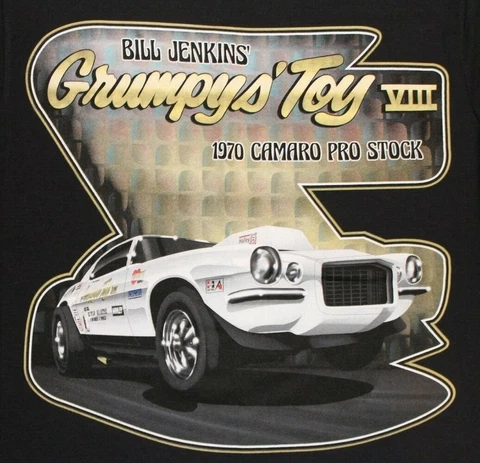 BILL "GRUMPY" JENKINS Pro Stock GRUMPY'S TOY Camaro T-shirt 2XL Black NHRA Cover