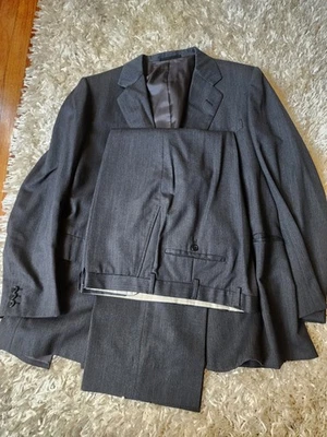 Traje Chester Barrie Gieves & Hawkes 44/40 x 31 Gris Gris Micro Espiga Foto 1 de 4