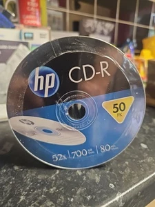 50 disques CD vierges authentiques HP CD-R 80 minutes 700 Mo 52 x 80 minutes Shrinkwrap - Photo 1/2