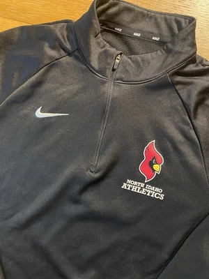 Nike North Idaho Athletics 1/4 Zip Pullover Women L Black Dri-FIT Golf Cardinals - Image 1 of 4