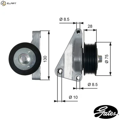 DEFLECTIONGUIDE PULLEY VRIBBED BELT T36422 FOR MAZDA ATENZA/Hatchback AXELA 2.3L - Image 1 of 4