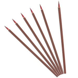 6 Pcs Little Red Writing Brush Small Chinese Child Brushes for Artists - Picture 1 of 12