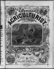Title page,April 1871,with scenes,farm animals,implements,produce,Agriculturist