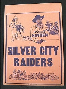 Póster de película antigua de los Silver City Raiders 1943 Broadside Russell Hayden - Imagen 1 de 1