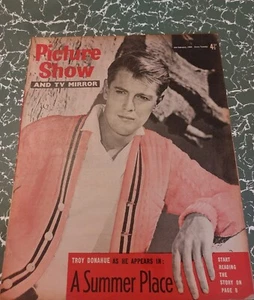 Vintage PICTURE SHOW Magazine 6th FEBRUARY 1960 Troy Donahue A Summer Place Q376 - Picture 1 of 2
