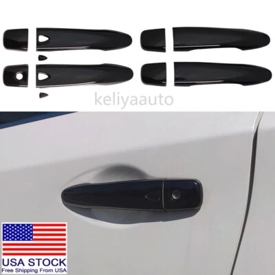 For 2014-2018 2019 Nissan Rogue Accessories Door Handle Cover Trim (Gloss Black) - Image 1 of 4