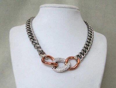 2015 Swarovski ® Miranda Kerr "Bound" 5080040 collar 16" pavé eslabón de diamantes de imitación Foto 1 de 4