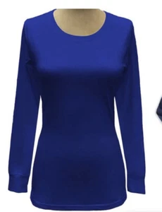 NWT Women’s 2XL Blue Long Sleeve All Heart Scrub Basics Top - Picture 1 of 1