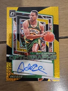 Dale Ellis 2023-24 Optic Opti-graphs Auto Choice Black Gold Prizm /8 - Sonics - Picture 1 of 2