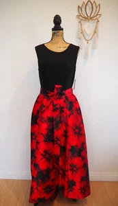 Red | Black Floral Sleeveless Long Evening Gown Special Occasion Party  14W NWT - Picture 1 of 10