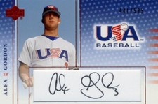 Alex Gordon 2005 UD USA Baseball Team 2004 Certified 441/595 Autograph Auto Card