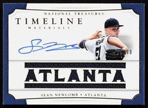 2017 National Treasures Timeline Materials Signatures Auto Sean Newcomb /99  - Bild 1 von 2