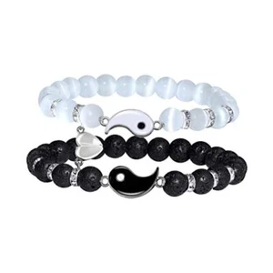 Magnetic Bracelets for Couples Gift Matching Couple Yin Yang Couples Bracelets - Picture 1 of 8