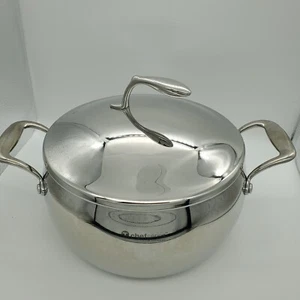 Tupperware Chef Series Stainless Non Stick 6 Qt Stockpot Dutch Oven Roaster Lid - Picture 1 of 12