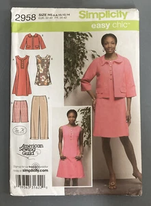 PATRÓN DE COSTURA SIN CORTAR 2958 - CHAQUETA CAPRIS TÚNICA VESTIDO DAMAS - Imagen 1 de 2