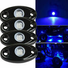 4 Pods Blue LED Rock Light Under Wheel Lights for Off Road Car ATV Accessories
