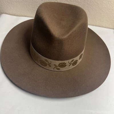 Olive & Pique 100% Wool Brown Women’s Western Hat - Image 1 of 4