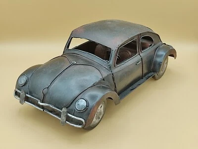 +/- 1/12 (35cm) Décoration Voiture Années 50 Métal VW Volkswagen Beetle - Photo 1/2