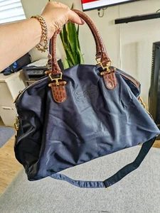 BALENCIAGA kleine Reisetasche Nylon und Leder Boston Vintage Navy - Bild 1 von 20