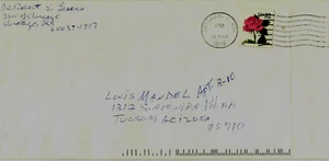 RARE!! “Nobel Prize in Economics" Dr Robert Lucas Hand Written Envelope - Picture 1 of 1