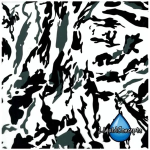 Hydrographic Film | Hydro Dip Film | Black & Grey Camo 19" x 7 Feet - Picture 1 of 2