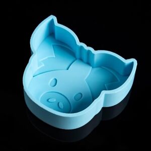 Blue Pig Shape Resin Casting Mold  Pig Head Silicone Soap Molds  Crafting Gift