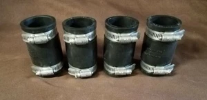 4 Fernco 1-1/4in 1-1/4in Dia x Hub  Hub Flexible PVC Flexible Couplings - Picture 1 of 4