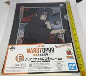 Itach NarutoP99 Naruto Shippuden A4 Clear File Bandai Namco Ichiban Kuji Prize - Picture 1 of 2