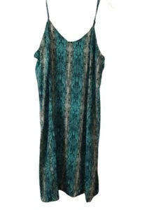 Bobeau Womens Midi Dress Blue Snake Print Sleeveless Plus 1X New - Picture 1 of 3