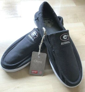 Georgia State Chiliwear Flats Loafers Casual Canvas Slip On Shoes US Mens Size 8 - Picture 1 of 4