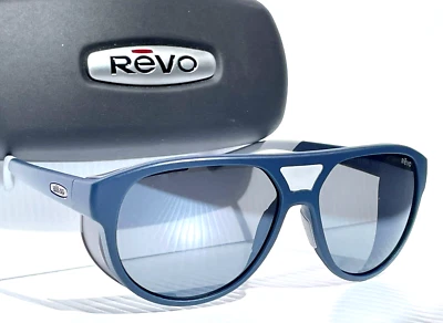 NUEVO REVO ALPHA Mate Azul Marino POLARIZADO Grafito Gris Lente Gafas de Sol 1240 05 GY Foto 1 de 4