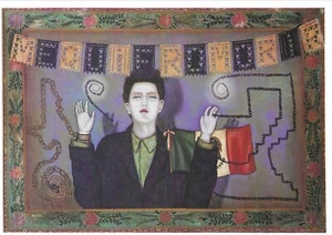 Julio Galán Art Card "Me quiero morir" 4.25" high 6.5" wide bifold - Picture 1 of 2