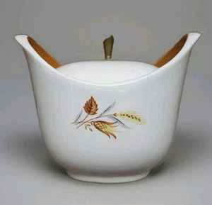 50s Taylor, Smith & Taylor Autumn Harvest Sugar Bowl And Lid Pre-owned - Picture 1 of 10