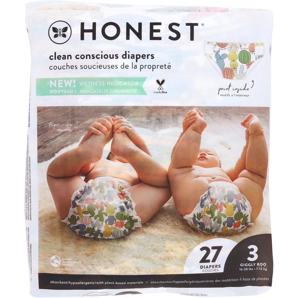 Pañales desechables The Honest Company pandas talla 3 27 cuentas Foto 1 de 1