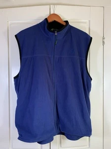 Vintage 90s EMS Fleece Vest Mens XL Full Zip Outdoor Made in Canada Blue - Picture 1 of 8