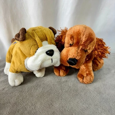 Webkinz Dog Plush Lot of 2 No Code Bulldog & Irish Setter Stuffed Animals Beanie - Image 1 of 4
