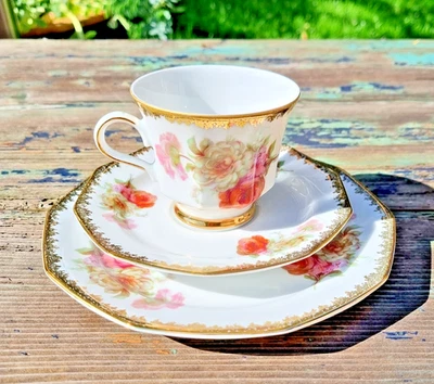 Set Tasse Untertasse Kuchenteller, Porzellan Winterling Marktleuthen, unbenutzt - Bild 1 von 4