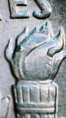 2016p Roosevelt Dime Error Large And Snall Die Chips Reverse Torch Uncertified - Image 1 of 4