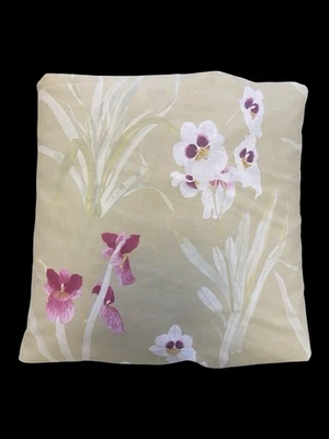 Sábana Yves Delorme Orquídeas Floral Plana King 100% Algodón Francia Rara Difícil de Encontrar Foto 1 de 4