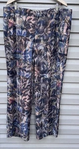Peruvian Connection Women Floral Aztec Wide Leg Pants Size 18 - Picture 1 of 10