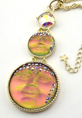 Kieka Folly Goddess Seaview Moon Necklace GT/Mystic Iridis #88 - Image 1 of 4