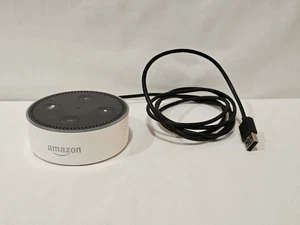 Amazon Echo Dot 2nd Gen RS03QR White Speaker Alexa With Power Cord WORKS! - Picture 1 of 9