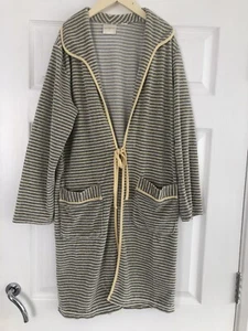 Womens Short Striped Dressing Gown Size Pit To Pit 19"Soft Valore Good Condition - Picture 1 of 6
