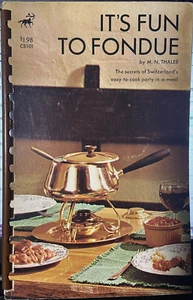It's Fun to Fondue Recipe Book by Thaler Switzerland Spiral Bound 1971 Monkeys - Picture 1 of 6