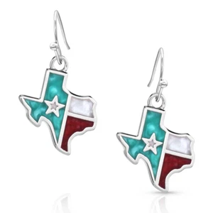 Montana Silversmiths Texas Flag Forever Earrings - Accessories Jewelry Earrin... - Picture 1 of 3